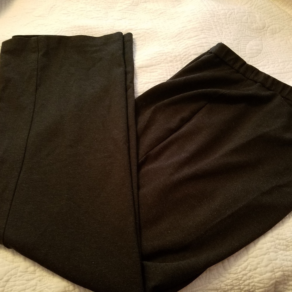 Chico's 3 Charcoal Gray Pull On Knit Pants XL